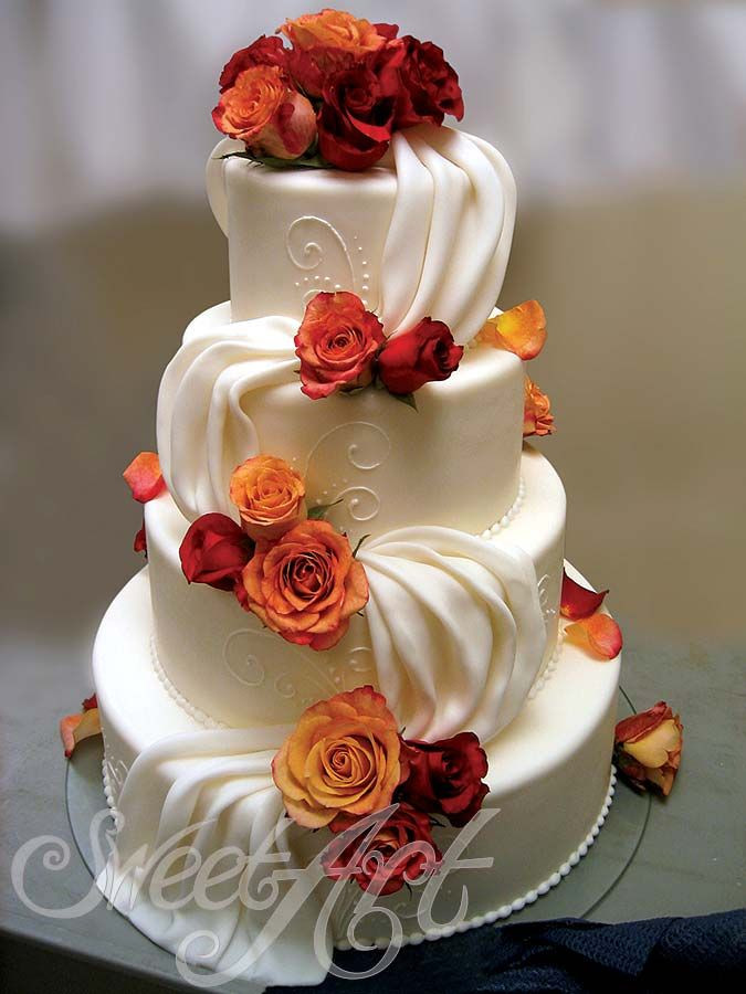 Fall Color Wedding Cakes
 25 best ideas about Fall Wedding Cakes on Pinterest