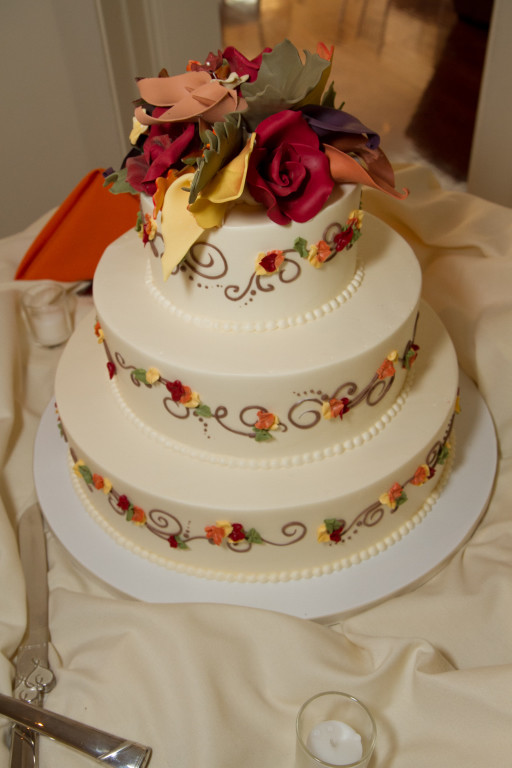 Fall Color Wedding Cakes
 Dessert Works Bakery New England Fall Foliage Wedding Cake