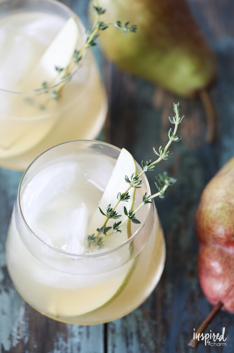 Fall Gin Drinks
 Spiced Pear Gin Cocktail