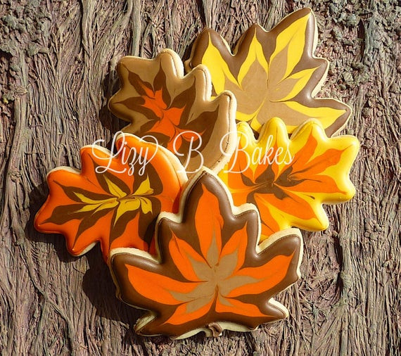 Fall Leaf Sugar Cookies
 Autumn Leaves Sugar Cookies for Thanksgiving