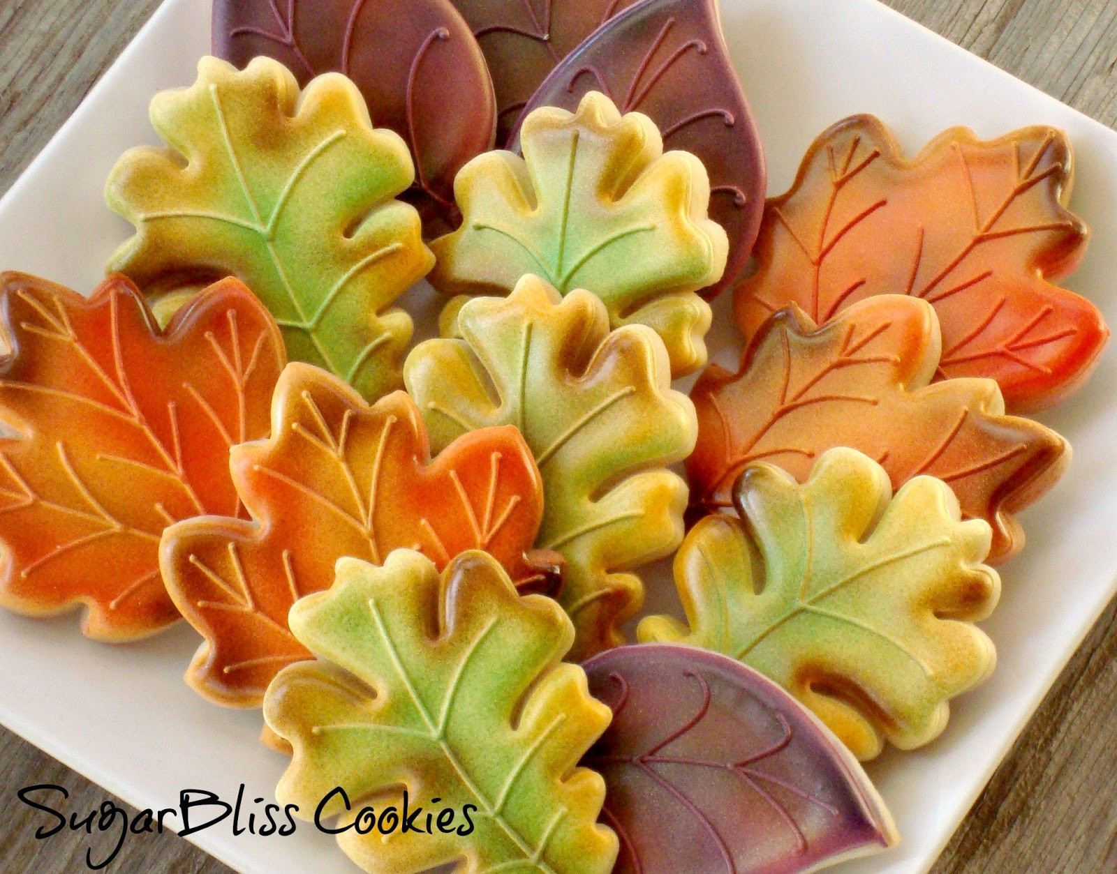 Fall Leaf Sugar Cookies
 Freshly fallen iced Autumnal biscuits Food Heaven