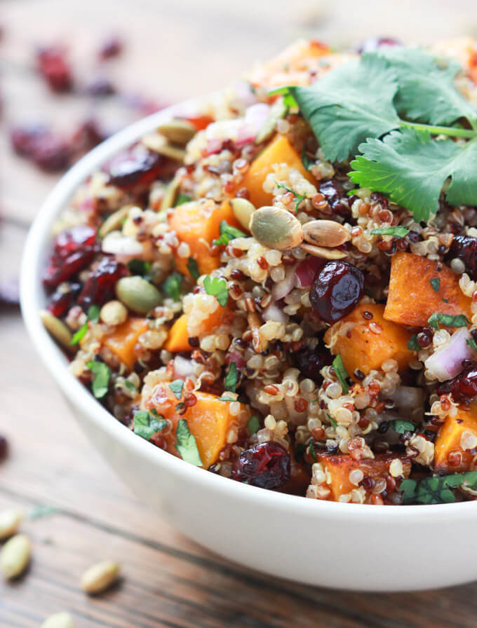 Fall Quinoa Salad
 Butternut Squash and Cranberry Quinoa Salad