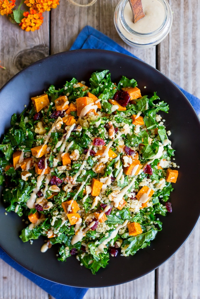 Fall Quinoa Salad
 Fall Quinoa Salad with Kale Sweet Potato & Maple Tahini