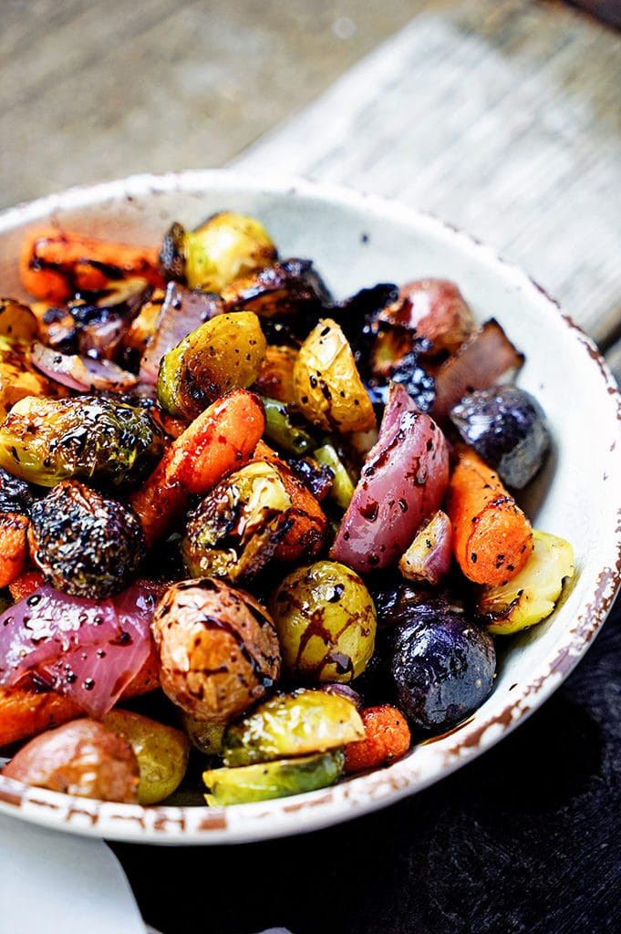 Fall Roasted Vegetables
 Easy Roasted Ve ables with Honey and Balsamic Syrup