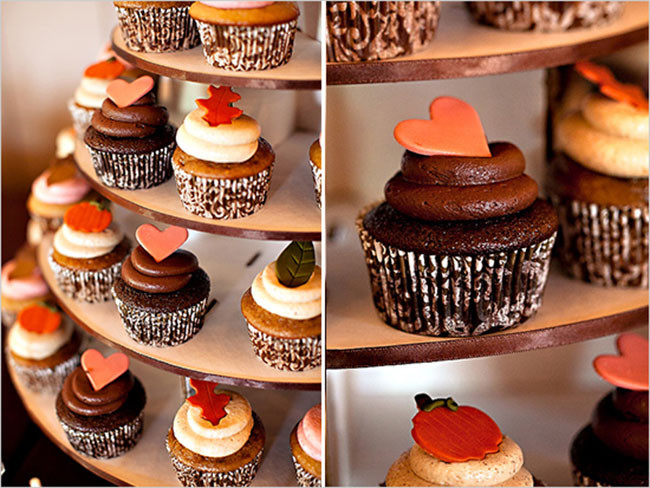 Fall Themed Cupcakes
 Beautiful Fall Wedding Ideas B Lovely Events