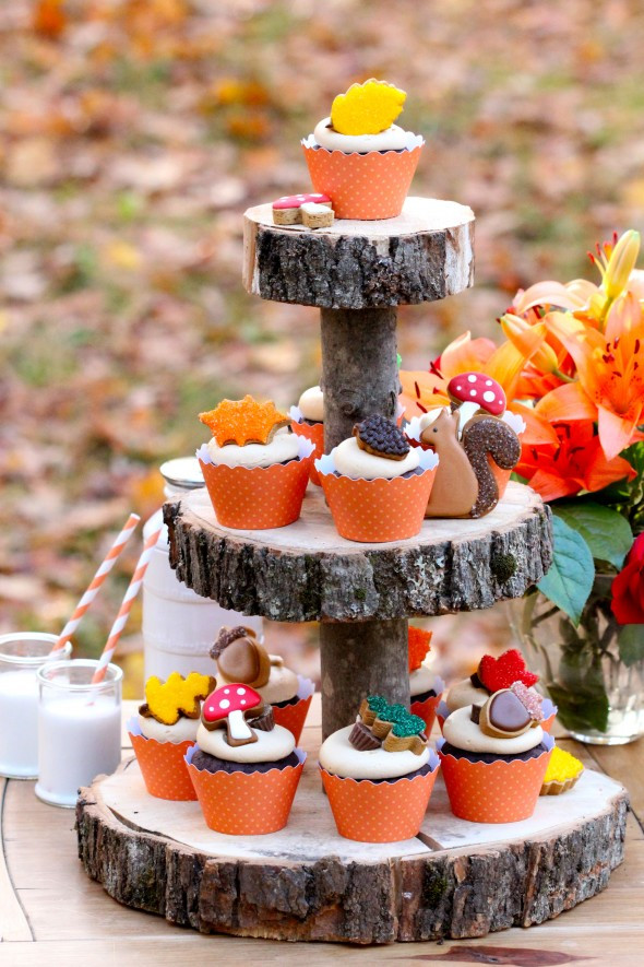 Fall Themed Cupcakes
 Chocolate Cupcakes with Peanut Butter Icing & Mini Fall