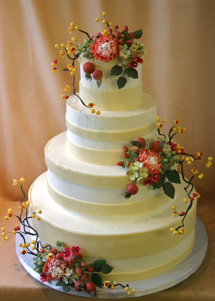 Fall Wedding Cakes Pictures
 Picture Awesome Fall Wedding Cakes