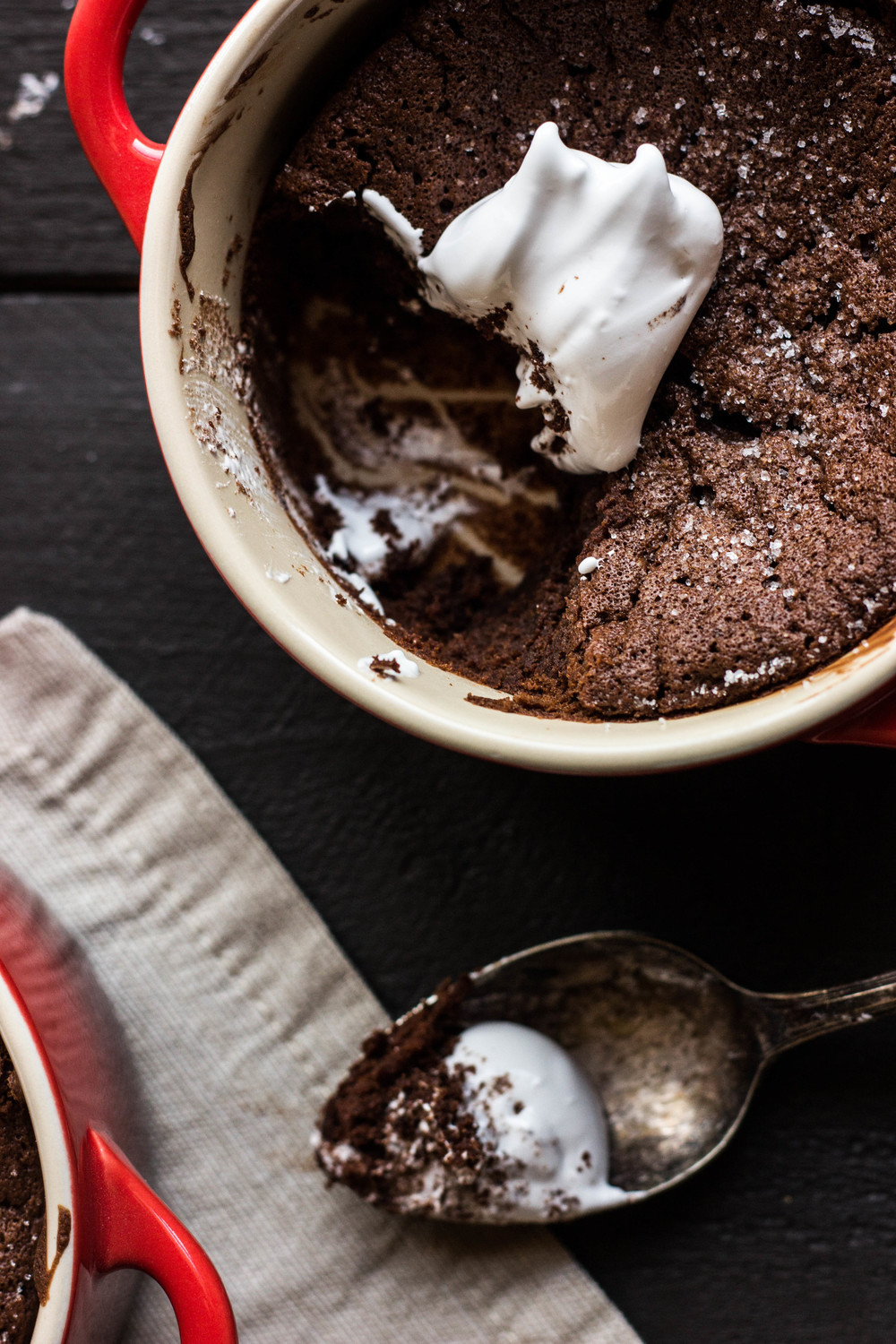 Fallen Chocolate Cake
 Fallen Chocolate Cake with Marshmallow Cream Sauce — The