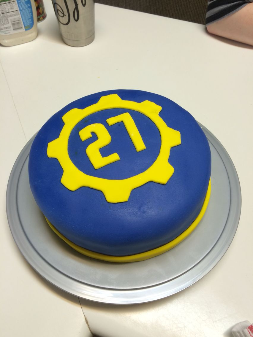 Fallout Birthday Cake
 Fallout cake Vault 27 or however old you are