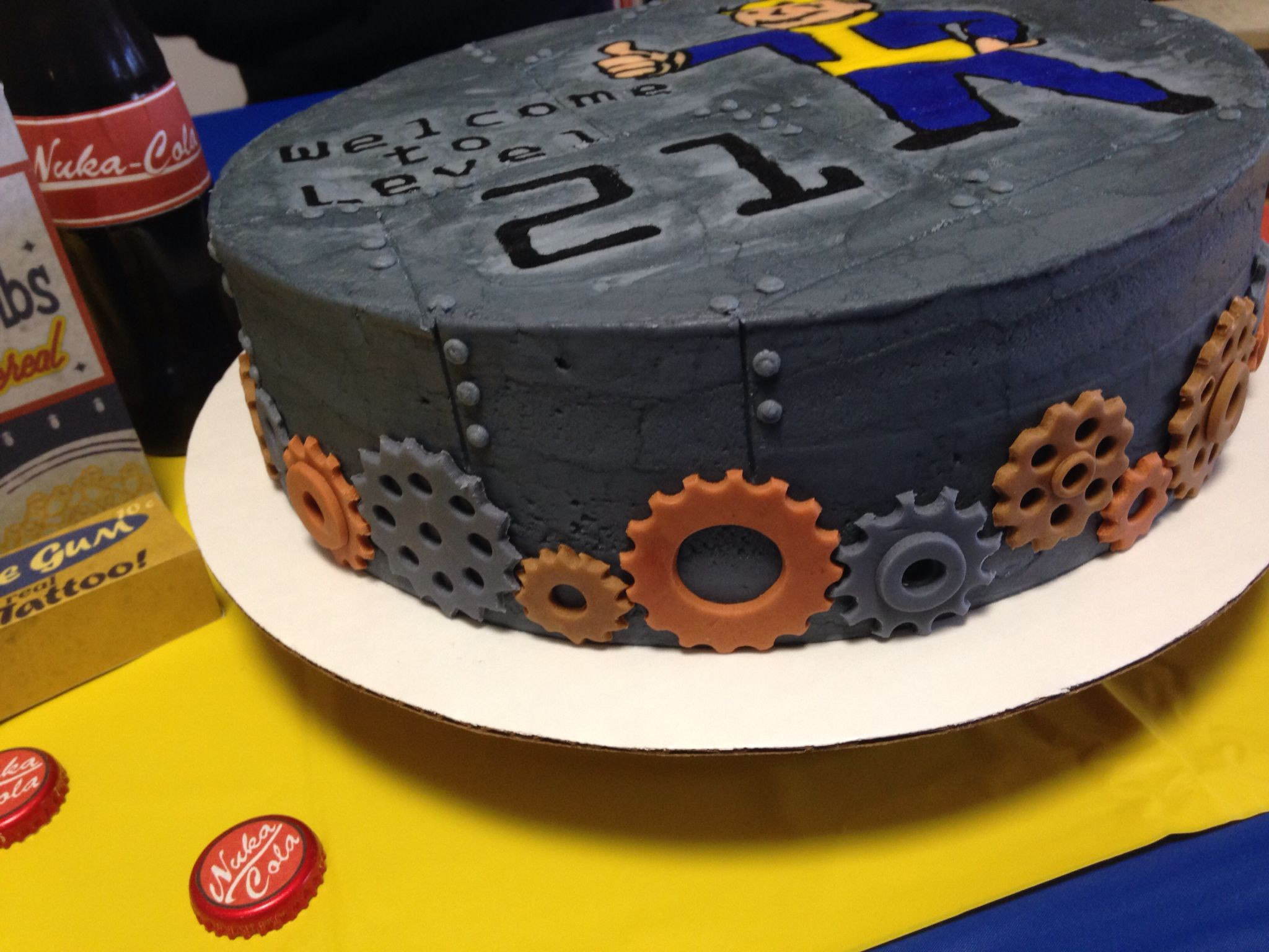 Fallout Birthday Cake
 Fallout birthday cake Buttercream & fondant
