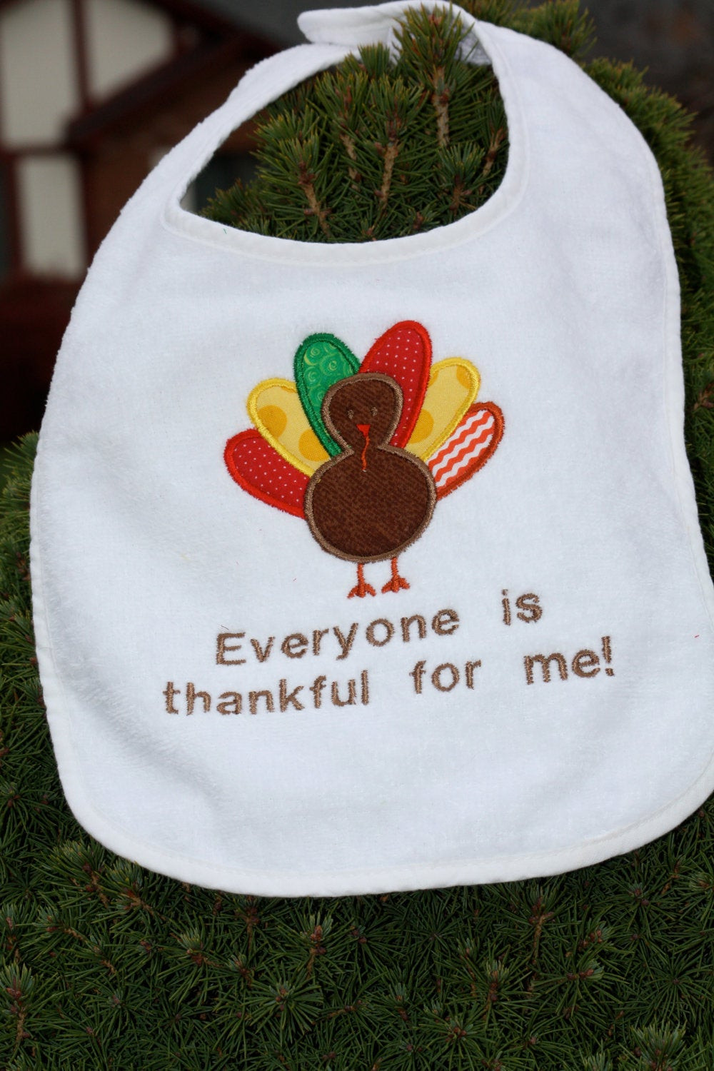 First Thanksgiving Turkey
 Baby s First Thanksgiving Turkey Bib Everyone is