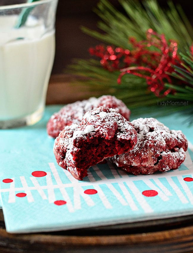 Gooey Butter Christmas Cookies
 Red Velvet Cookies