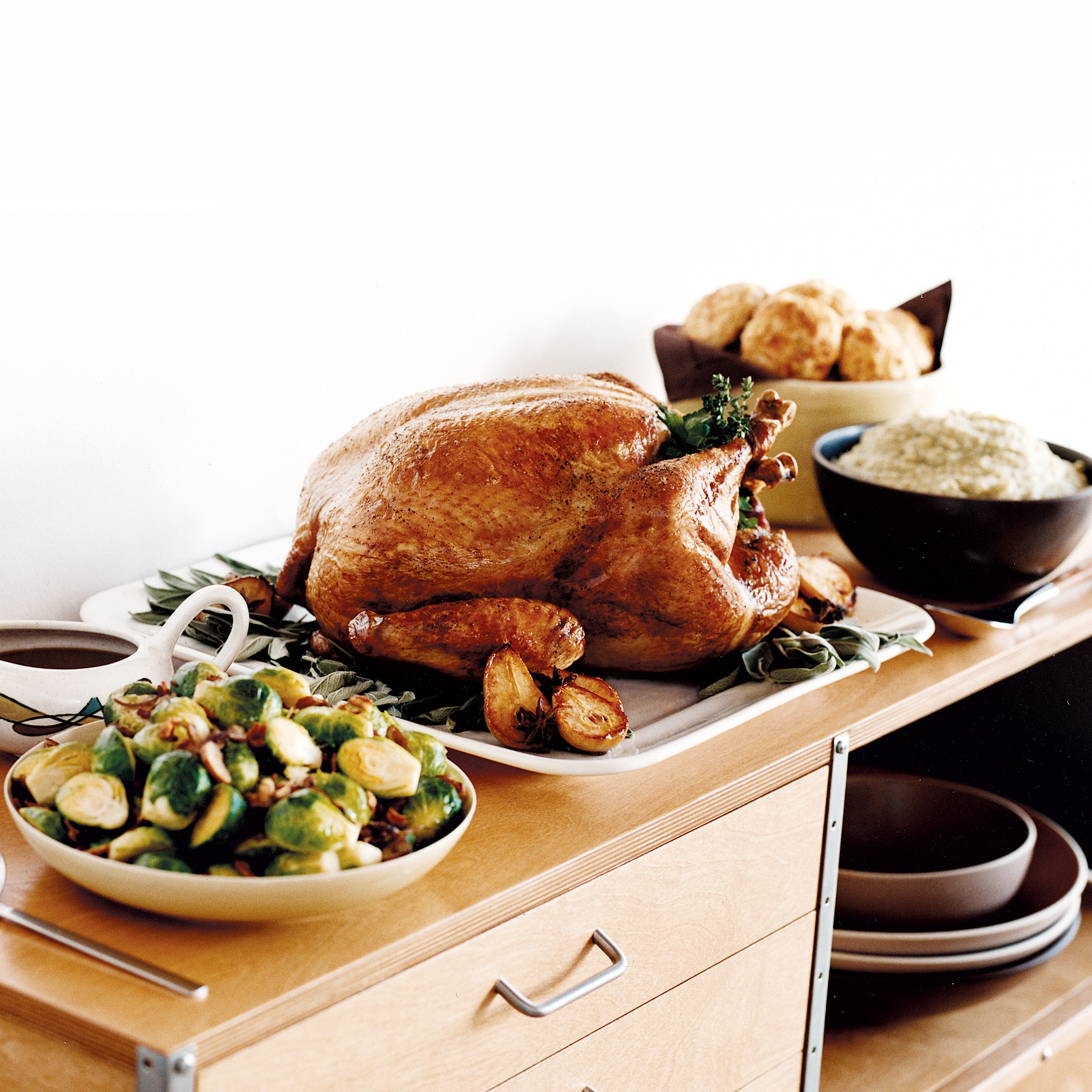 Gravy Thanksgiving Side Dishes
 Herb Roasted Turkey with Maple Gravy Recipe Lee Hefter