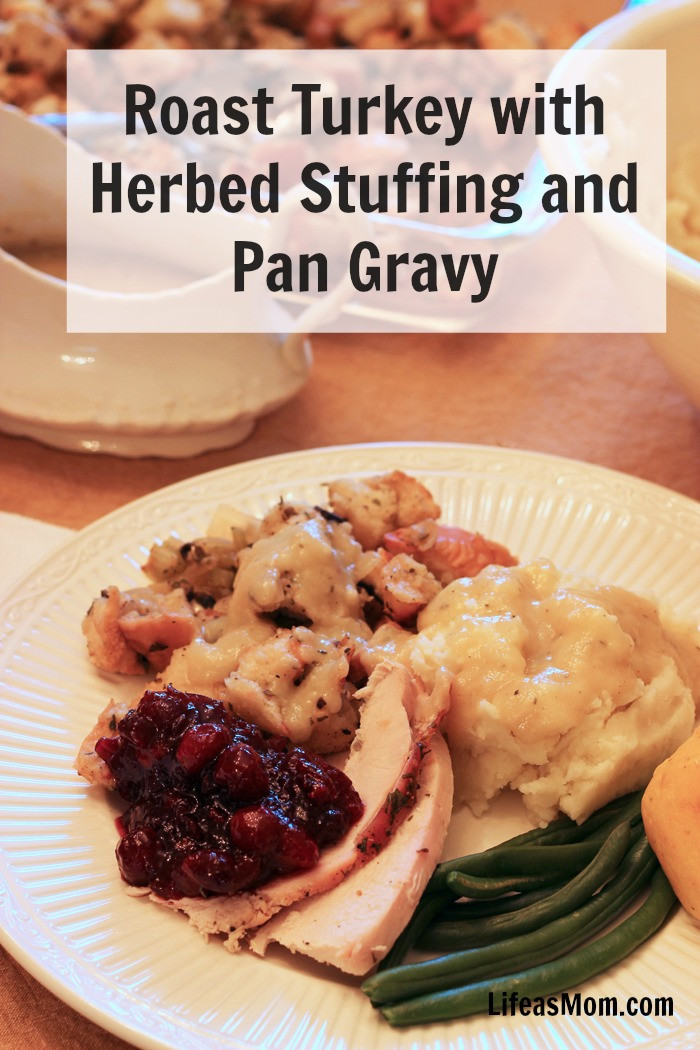 Gravy Thanksgiving Side Dishes
 Roast Turkey with Herbed Stuffing and Pan Gravy Recipe