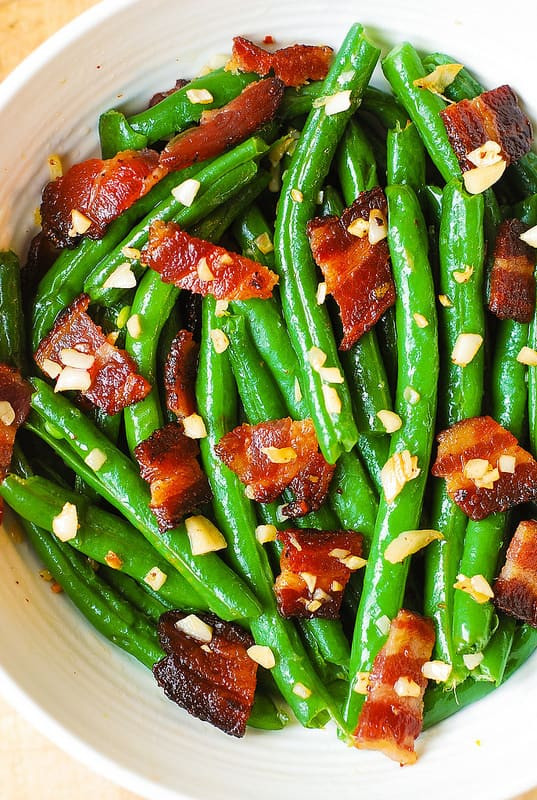 Green Thanksgiving Side Dishes
 Garlic and Bacon Green Beans Julia s Album