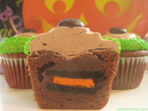 Halloween Brownie Cupcakes
 365daysofhalloween Halloween Oreo Brownie Cupcakes with