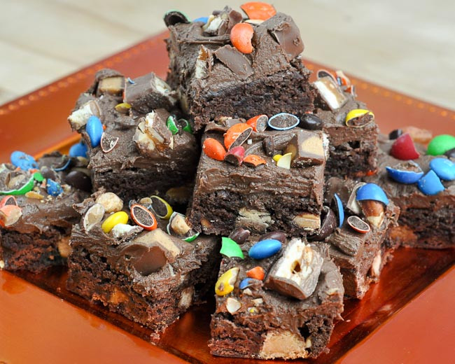 Halloween Brownies Ideas
 Beki Cook s Cake Blog Leftover Halloween Candy Brownies