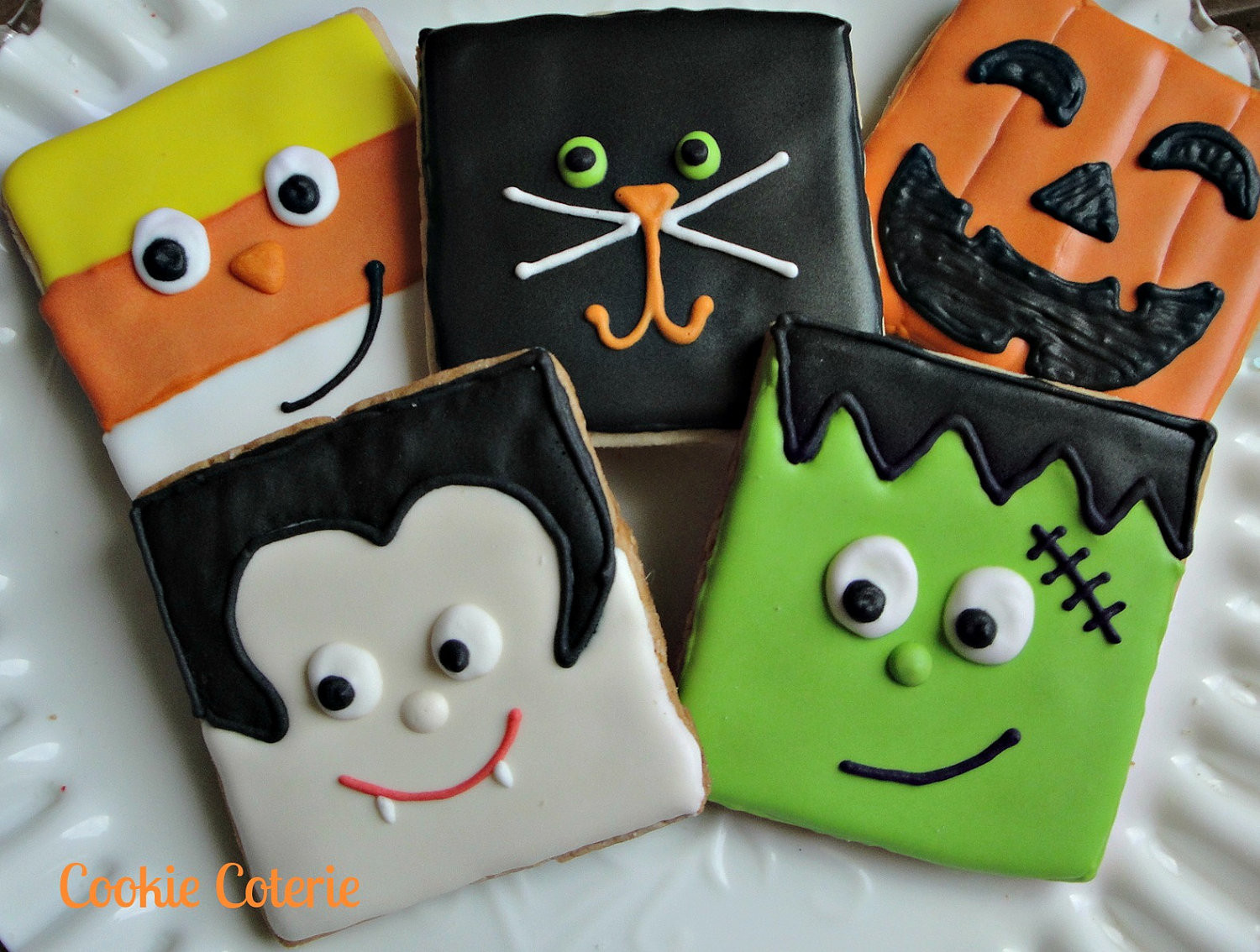 Halloween Cookies Decorating
 Halloween Cookies Frankenstein Vampire Candy Corn Black Cat