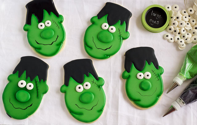 Halloween Cookies Royal Icing
 Easy Frankenstein Cookies