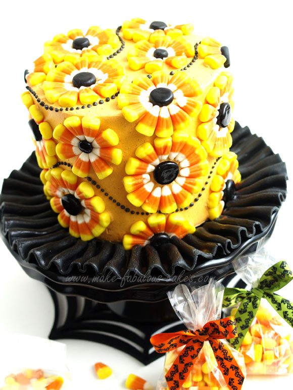 Halloween Decorated Cakes
 Halloween Cake Decorating a Candy Corn Cake