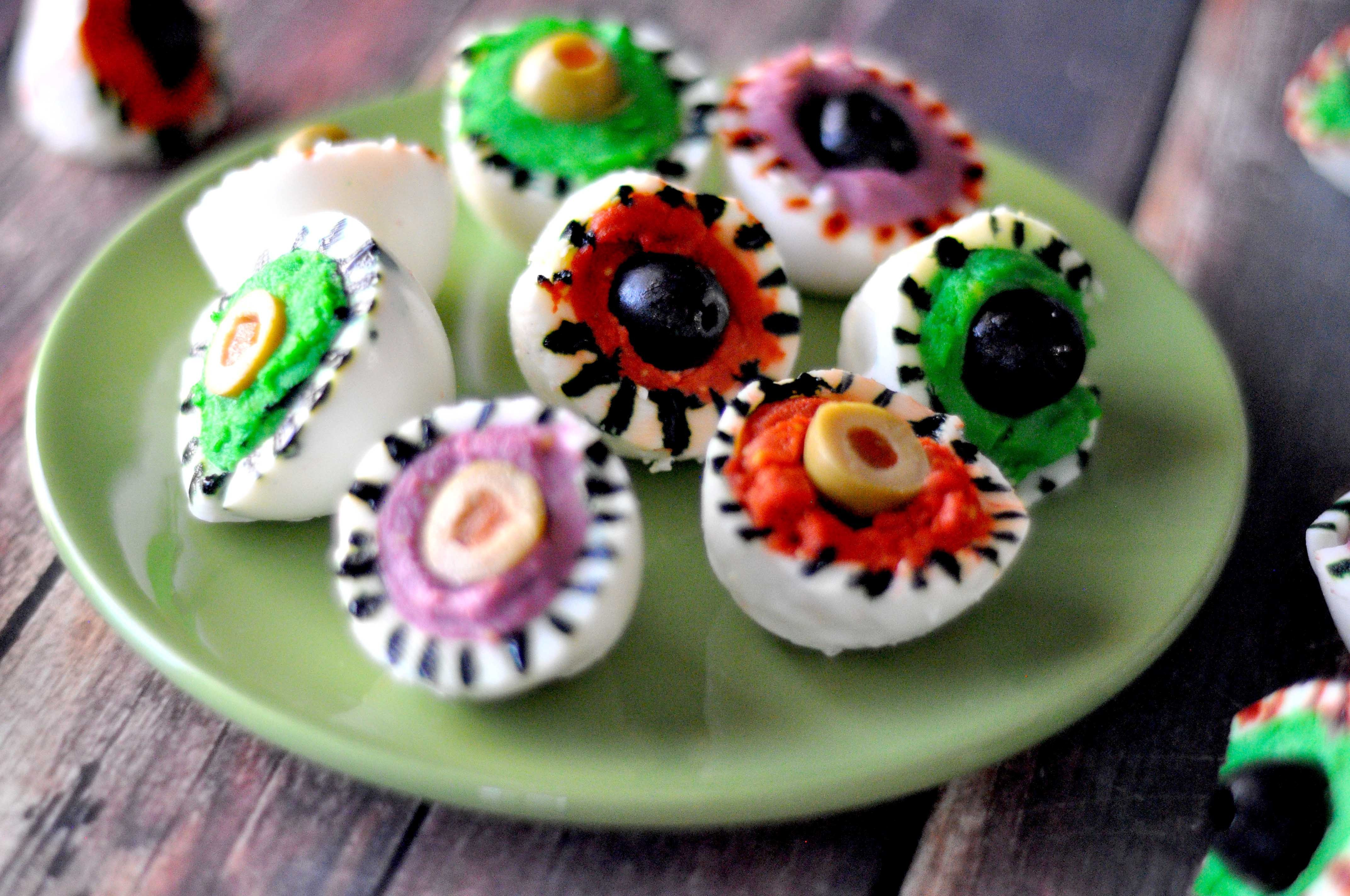 Halloween Deviled Eggs Eyeballs
 Halloween Monster Eyeballs Deviled Eggs Teepee Girl