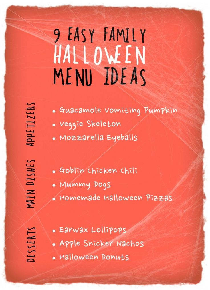 Halloween Dinner Menus
 Best 25 Halloween menu ideas on Pinterest