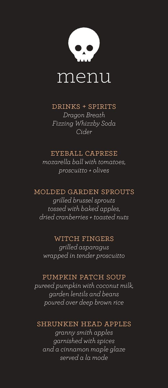 Halloween Dinner Menus
 7 best Creative Menus images on Pinterest