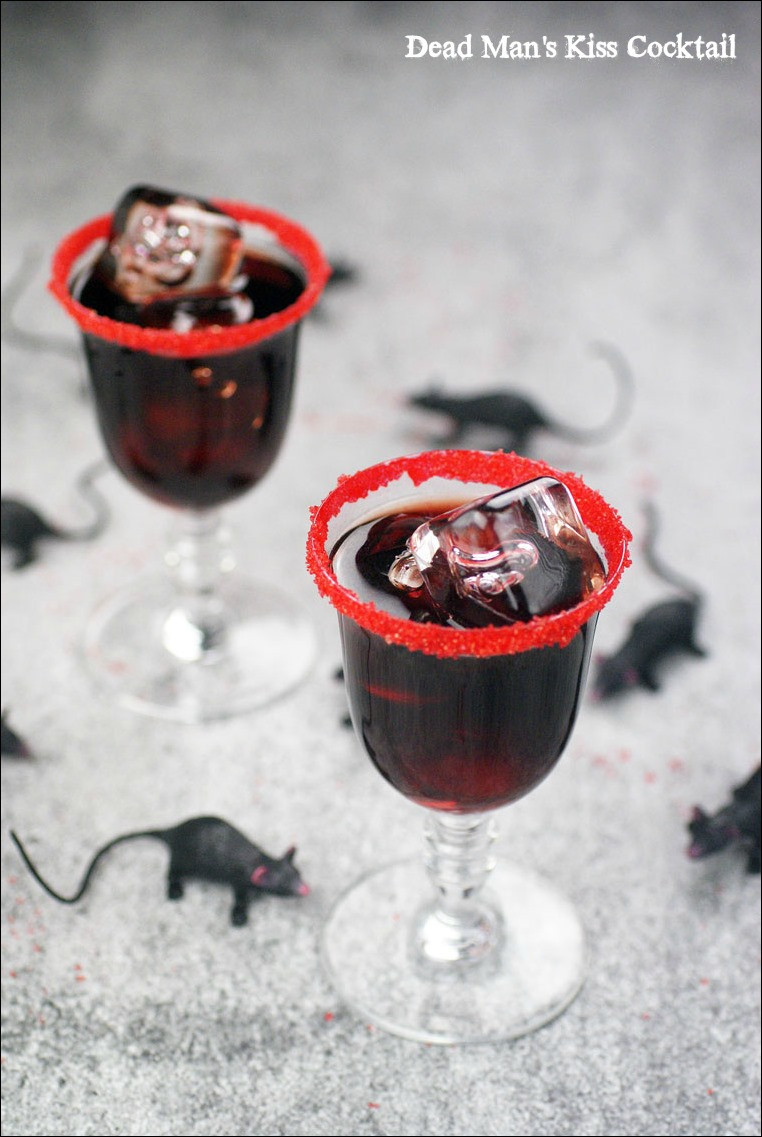 Halloween Drinks With Vodka
 Dead Man s Kiss a black vodka cocktail for Halloween