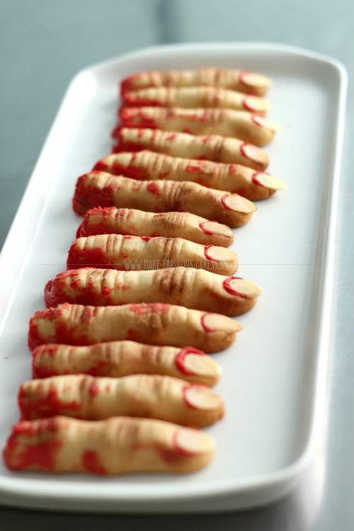 Halloween Finger Cookies Recipes
 Zombie Finger Cookies