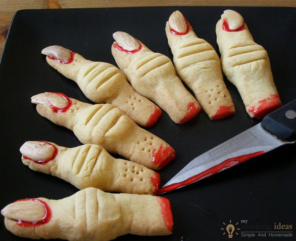 Halloween Finger Cookies Recipes
 Creepy Monster s Finger Cookies