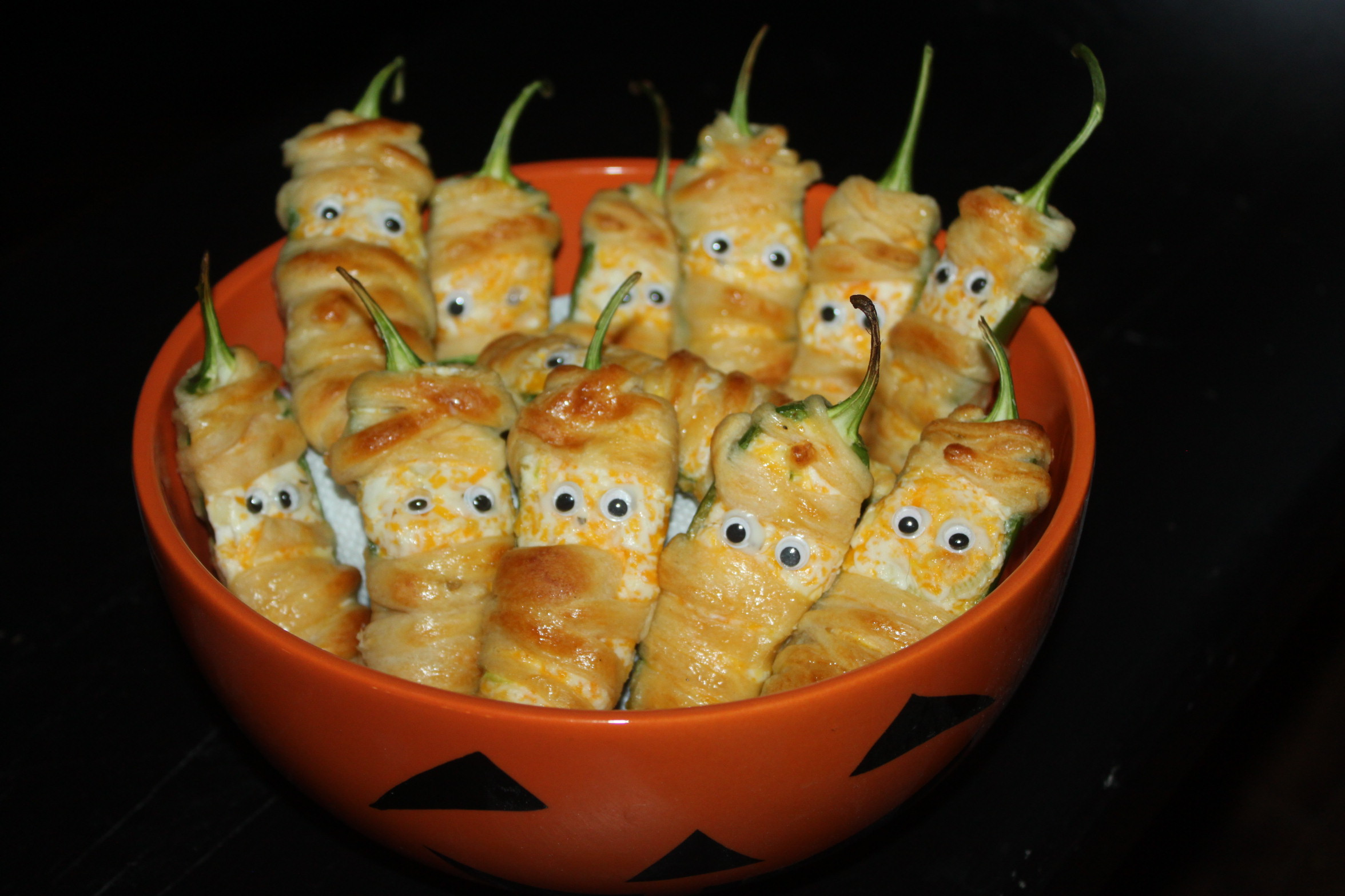 Halloween Jalapeno Poppers
 Jalapeno Mummy Poppers – A Fun Twist The Traditional