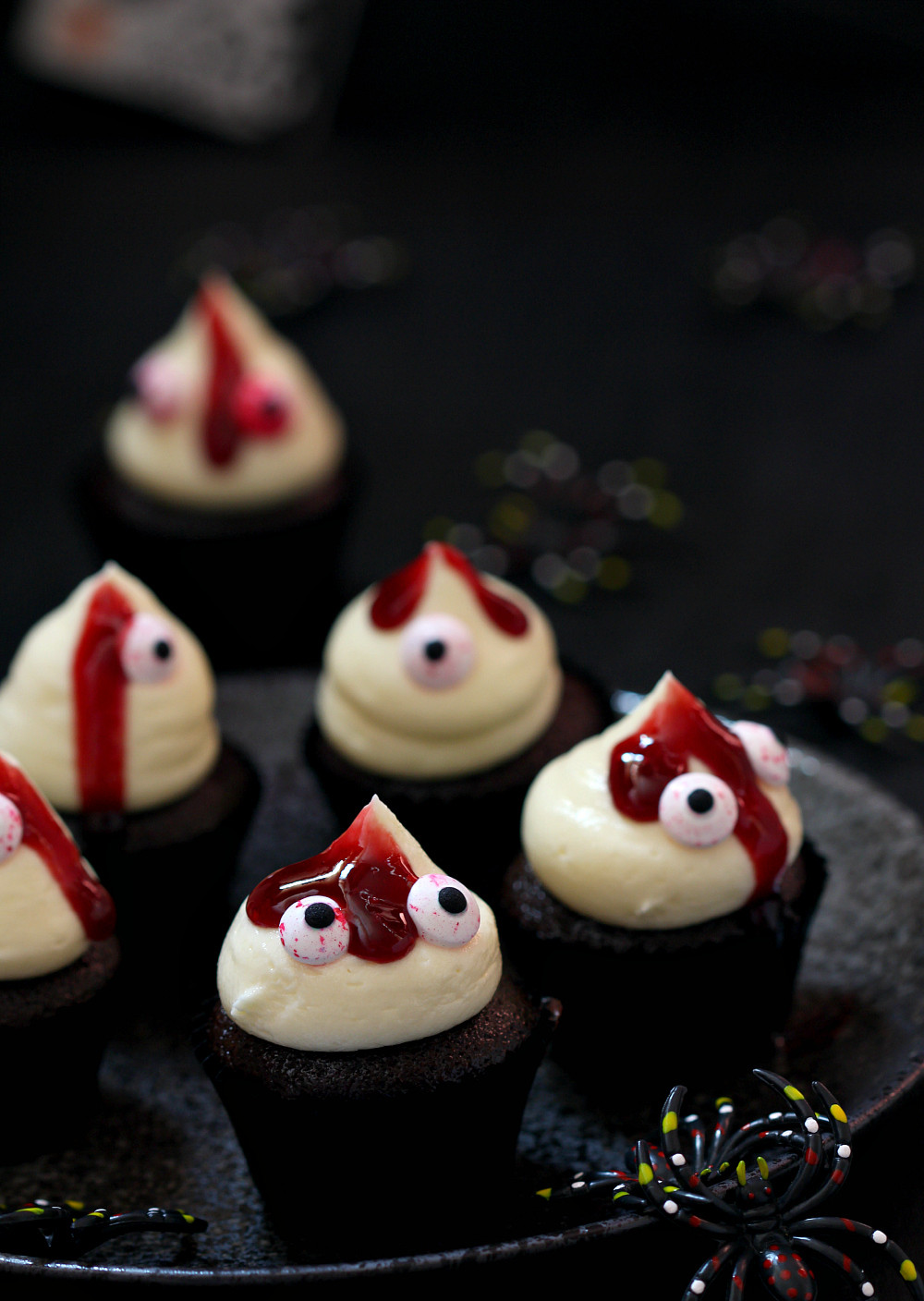 Halloween Mini Cupcakes
 my bare cupboard Spookily cute cupcakes aka double