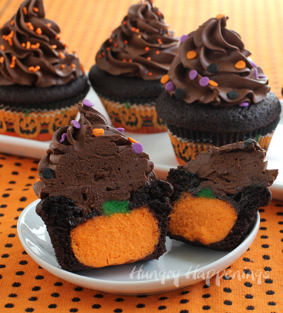 Halloween Pumpkin Cupcakes
 Ultimate Cheesecake Stuffed Halloween Cupcakes Hungry