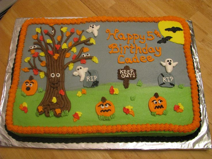 Halloween Sheet Cakes Ideas
 halloween birthday cakes