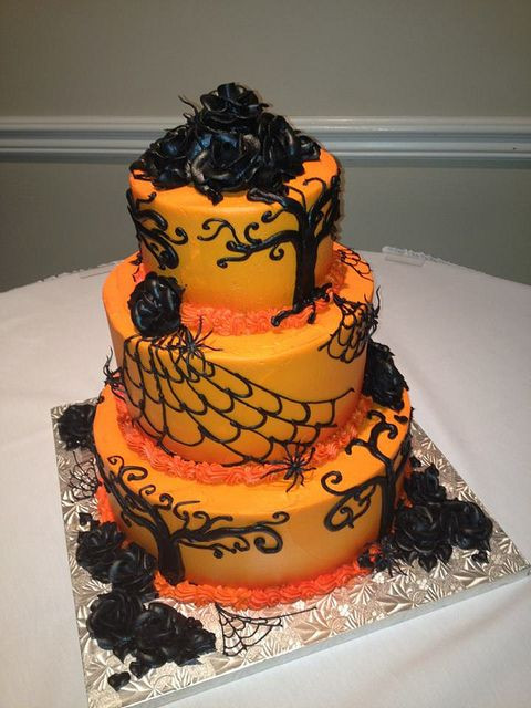 Halloween Theme Cakes
 halloween orange wedding cake