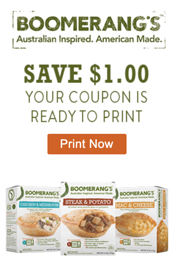 Harris Teeter Thanksgiving Dinner 2019
 Boomerange Pies 89¢ at Harris Teeter NEW Coupon Link