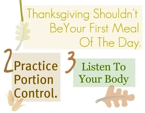 Healthy Thanksgiving Tips
 Happy Thanksgiving but NO THANKS for the X TRA LBS