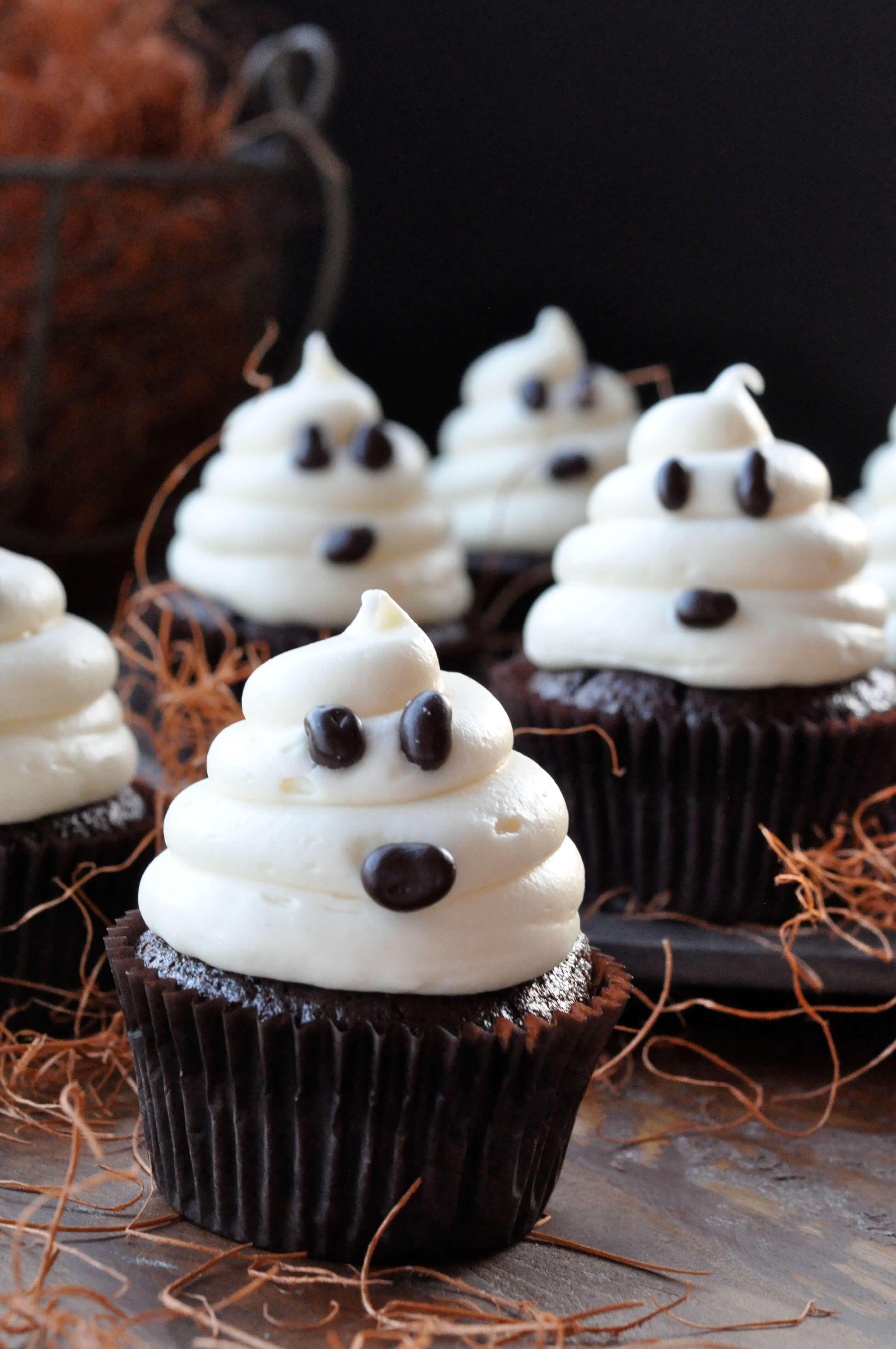 Homemade Halloween Cupcakes
 Halloween Ghosts on Carrot Cake Recipe—Fast and Easy
