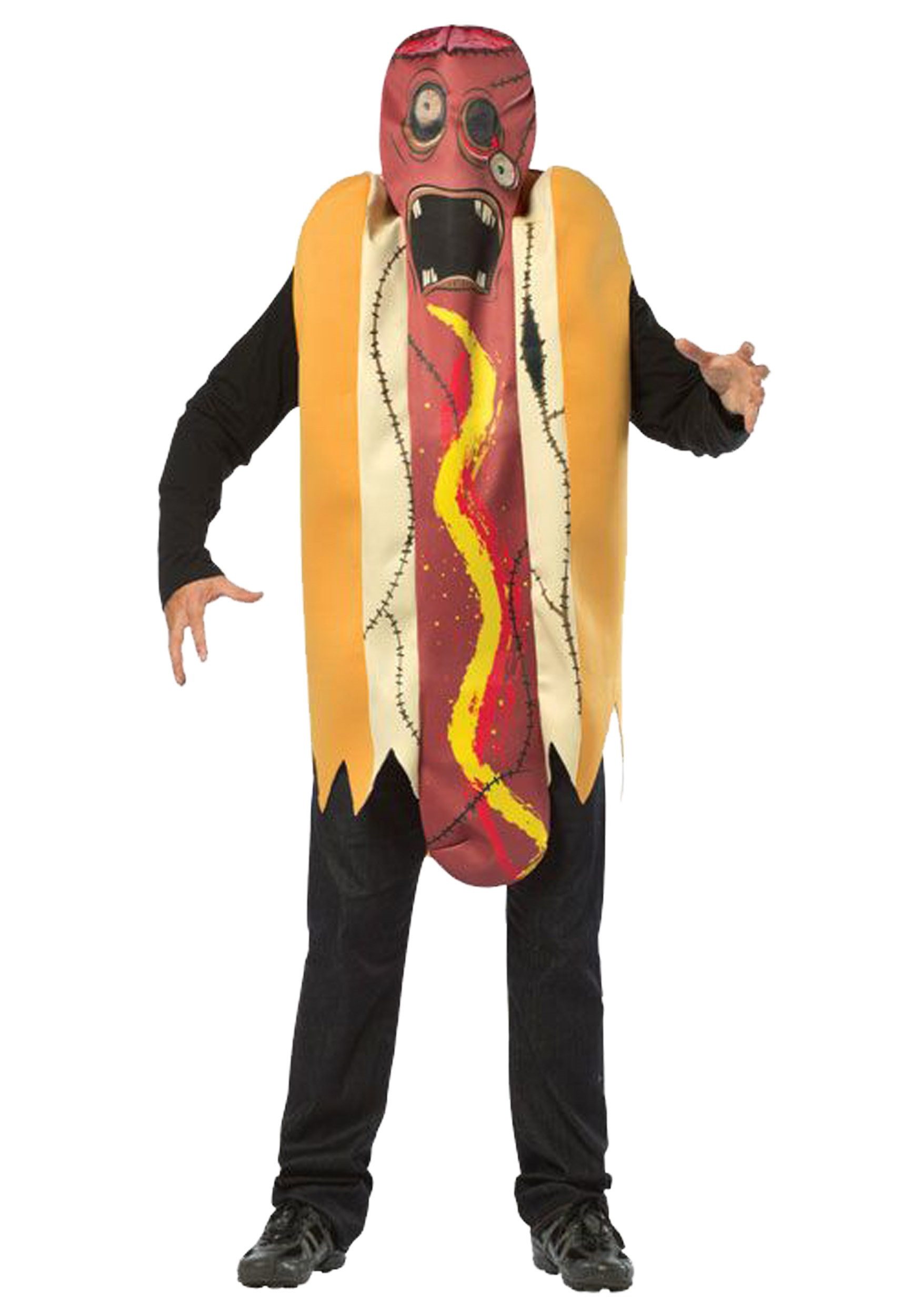 Hot Dog Halloween Costumes For Dogs
 Adult Zombie Hot Dog Costume
