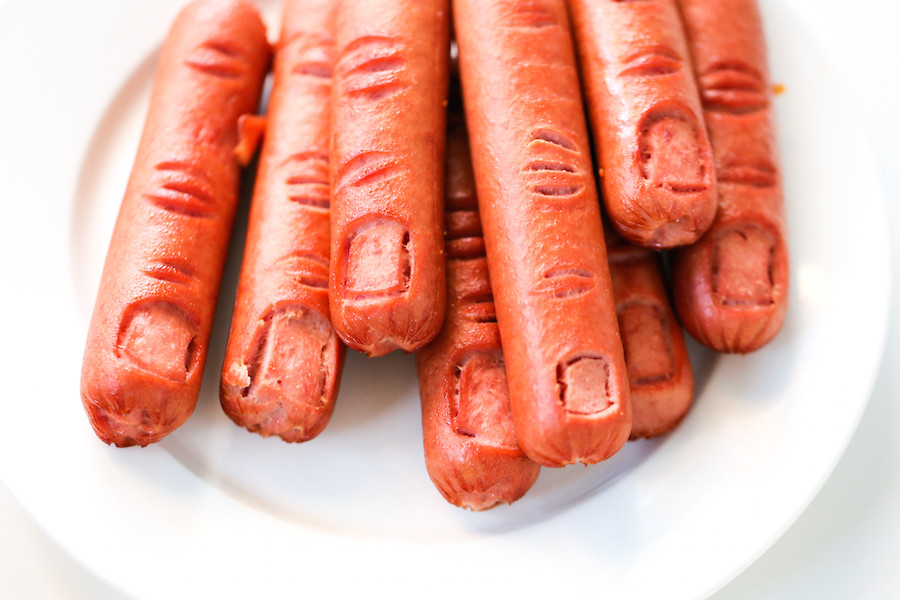 Hot Dogs Halloween
 Bloody Finger Hot Dogs for Halloween