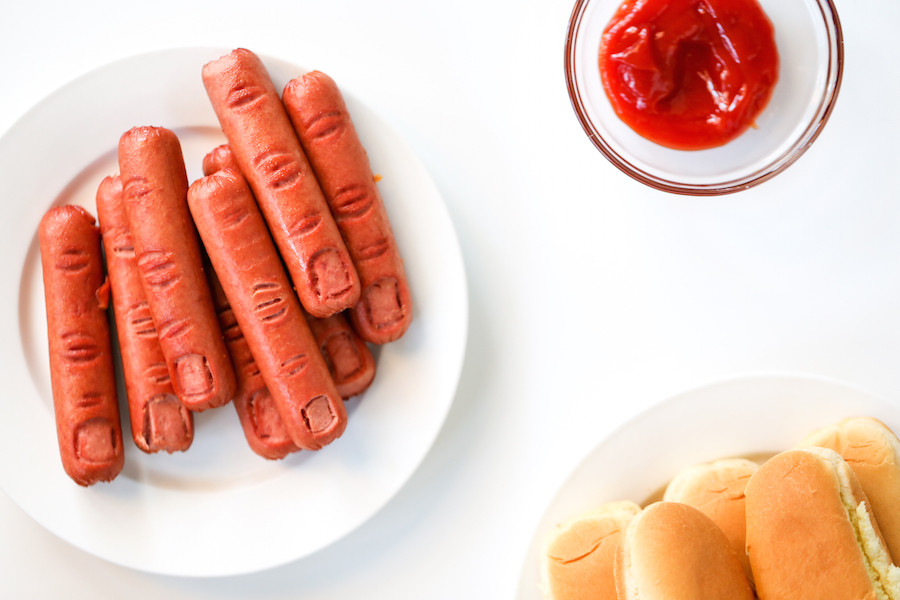 Hot Dogs Halloween
 Bloody Finger Hot Dogs for Halloween