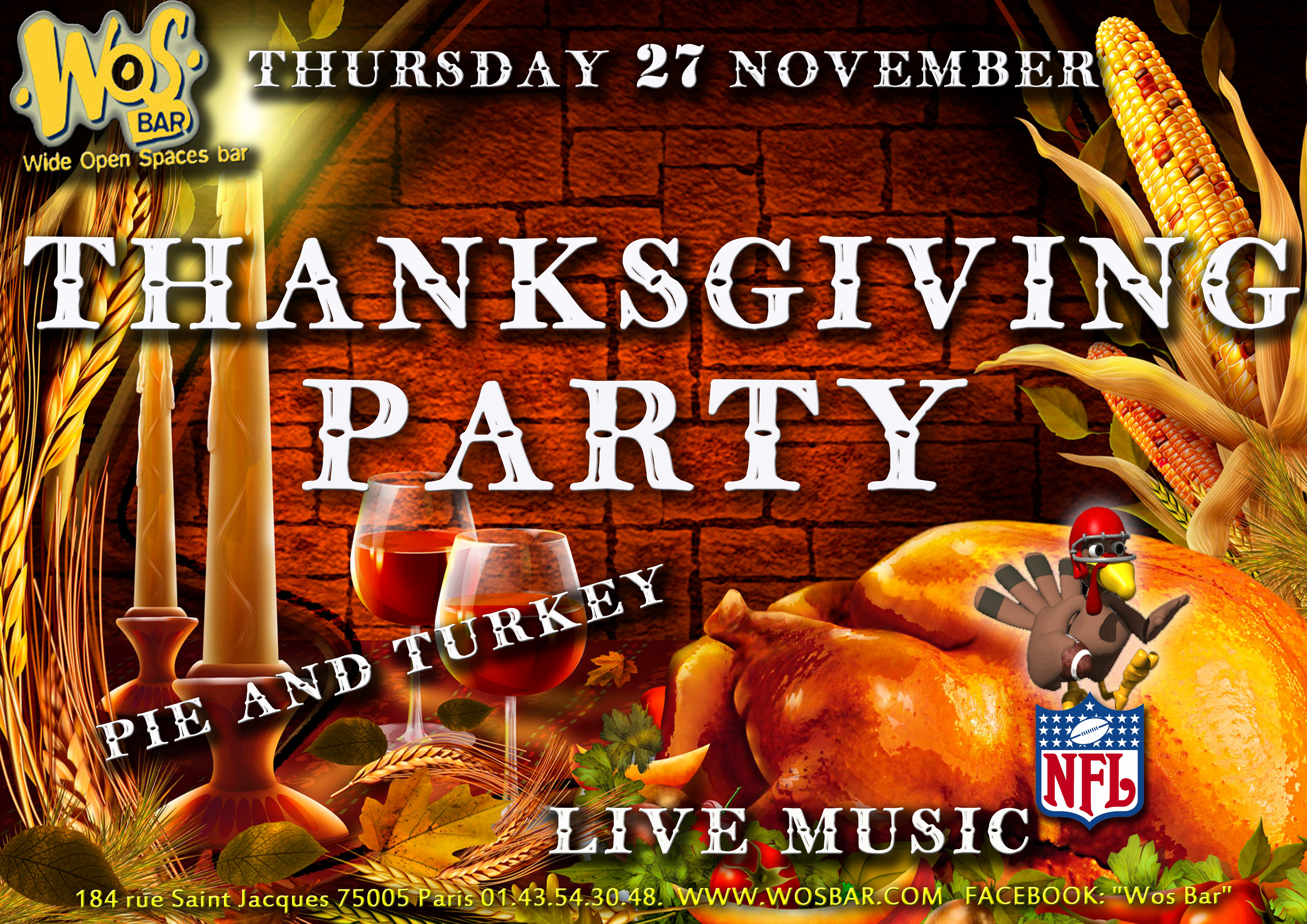 I Will Survive Thanksgiving Turkey Song
 live music – WOS Bar