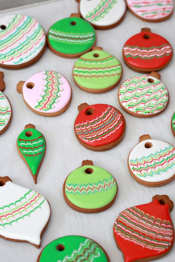 Icing For Christmas Cookies
 Marbled Christmas Ornament Cookies