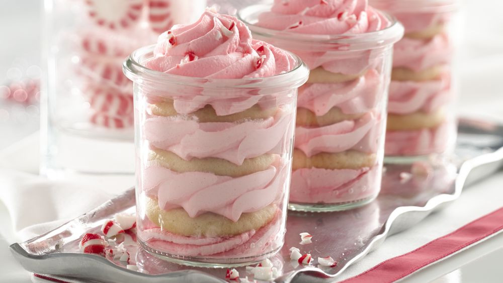 Individual Christmas Desserts
 Individual Candy Cane Dessert Cups recipe from Pillsbury