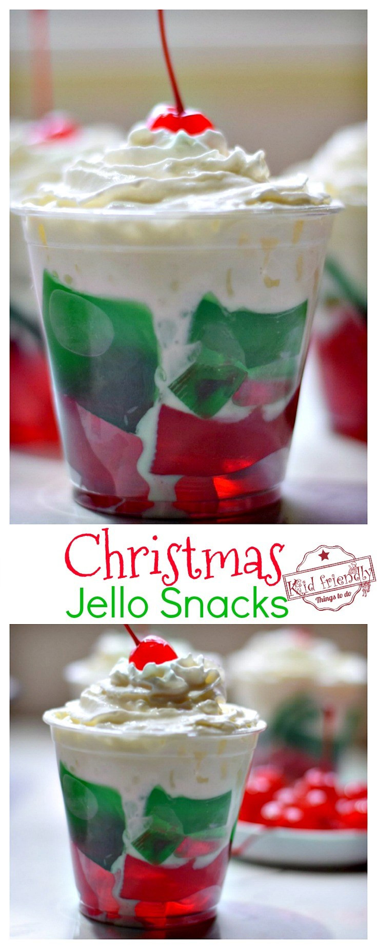 Individual Christmas Desserts
 Christmas Jello Cups For Fun Individual Christmas Desserts