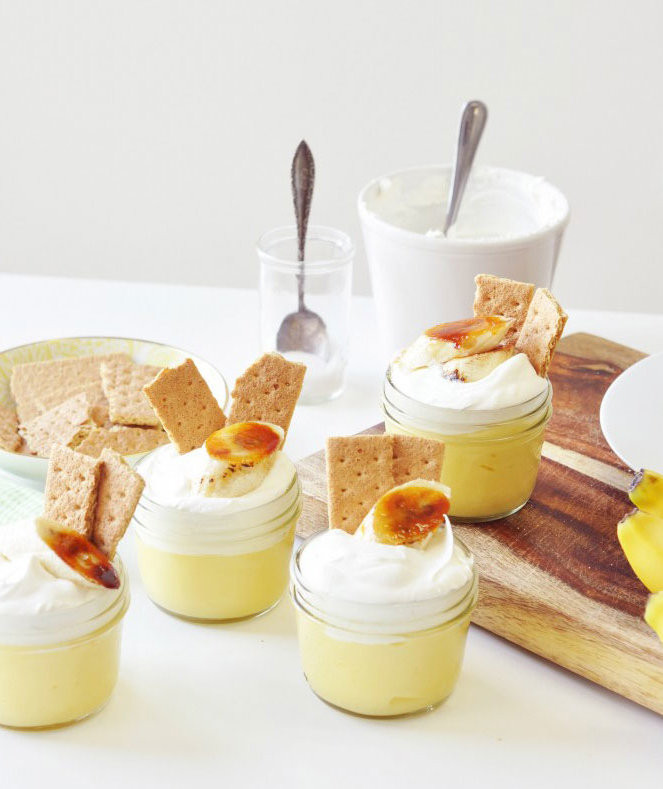 Individual Thanksgiving Desserts
 Caramelized Banana Cream Pie Parfaits