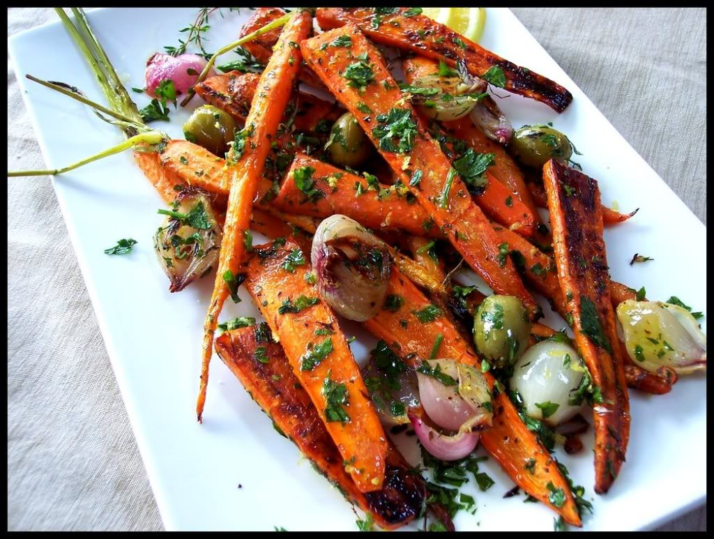 Italian Thanksgiving Side Dishes
 Roasted Carrots and Shallots w Olives and Gremolata