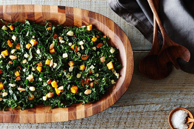 Kale Thanksgiving Recipes
 Kale Salad Recipe Butternut Squash Almonds & Cheddar