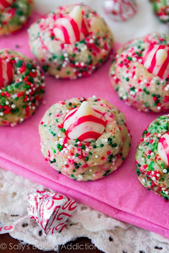 Kiss Cookies Christmas
 Candy Cane Kiss Cookies Sallys Baking Addiction
