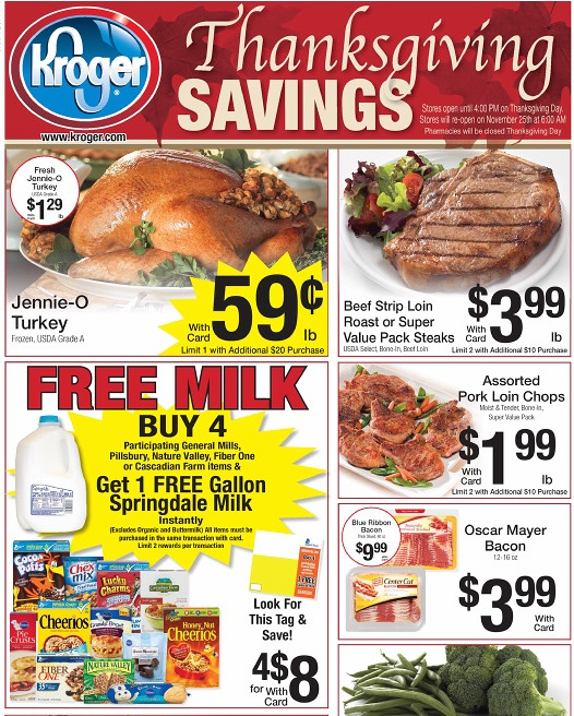 Kroger Thanksgiving Dinners 2019
 Kroger Weekly Matchups 11 16 Blue Bell only $3 99